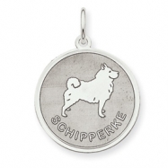 Picture of Sterling Silver Schipperke Disc Charm