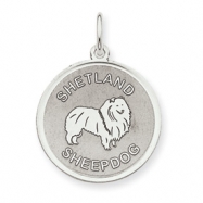 Picture of Sterling Silver Shetland Sheepdog Disc Charm