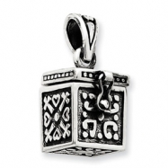 Picture of Sterling Silver Square Prayer Box Pendant