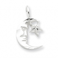 Picture of Sterling Silver Moon w/Star Charm