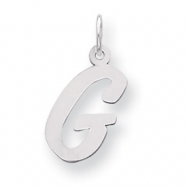 Picture of Sterling Silver Medium Script Intial G Charm