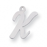 Picture of Sterling Silver Medium Script Intial K Charm