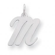 Picture of Sterling Silver Medium Script Intial M Charm