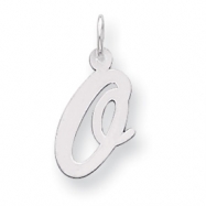 Picture of Sterling Silver Medium Script Intial O Charm