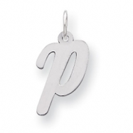 Picture of Sterling Silver Medium Script Intial P Charm