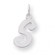 Picture of Sterling Silver Medium Script Intial S Charm