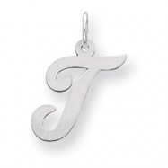 Picture of Sterling Silver Medium Script Intial T Charm