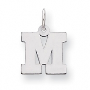 Picture of Sterling Silver Small Block Intial M Charm