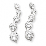 Picture of Sterling Silver CZ Journey Earrings