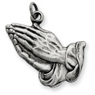 Picture of Sterling Silver Antiqued Praying Hands Charm