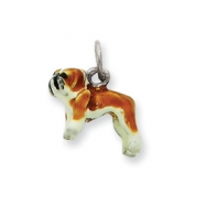 Picture of Sterling Silver Enameled Small Bulldog Charm