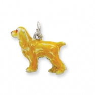 Picture of Sterling Silver Enameled Small Cocker Spaniel Charm