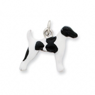 Picture of Sterling Silver Enameled Smooth Hair Fox Terrier Charm