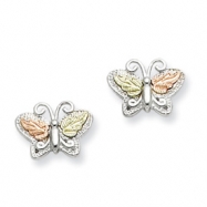 Picture of Sterling Silver & 12K Butterfly Post Earrings