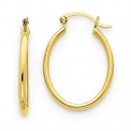 Picture of 14k Oval Polished Hoop Earring