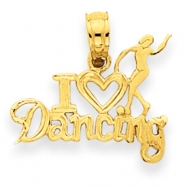 Picture of 14k I Heart Dancing w/Dancer Pendant