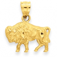 Picture of 14K Diamond-cut Bison Pendant