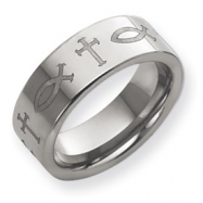 Picture of Dura Tungsten Flat 8mm Polished Band ring