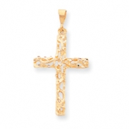 Picture of 10k Satin Polished Antiqued Cross Pendant