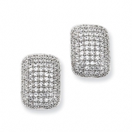 Picture of Sterling Silver & CZ Polished Post Earrings