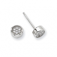 Picture of Sterling Silver & CZ Polished Post Earrings