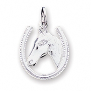 Picture of Sterling Silver Horseshoe w/ Horse Head Pendant