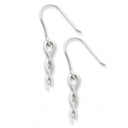 Picture of SS White Ice .04ct. Diamond Twist Earrings