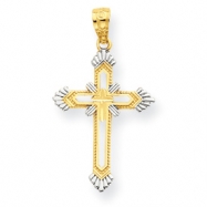 Picture of 14k & Rhodium Cross Pendant