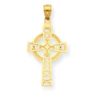 Picture of 14K Celtic Cross with Eternity Circle Pendant