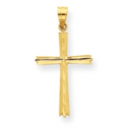 Picture of 14K Diamond-cut Texture Cross Pendant