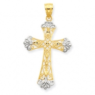 Picture of 14k & Rhodium Cross Pendant