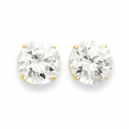 Picture of 14k 12mm Round CZ Post Earrings