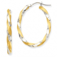 Picture of 14k Two-tone Hoop Earrings