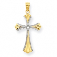 Picture of 14k & Rhodium Cross Pendant