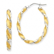 Picture of 14ky Two-tone Hoop Earrings