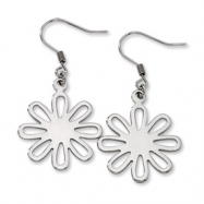 Picture of Stainless Steel Polished Large Flower Dangle Earrings