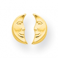 Picture of 14k Moon w/ face Post Earrings