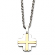 Picture of Stainless Steel IPG 24k Plating Cross 22in Necklace chain