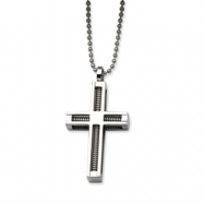 Picture of Stainless Steel Polished with Chain Cross Pendant  24 in. Necklace chain