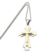 Picture of Stainless Steel Gold-plated Cross Pendant chain