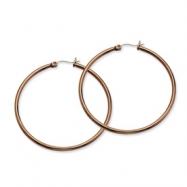 Picture of Stainless Steel Chocolate-plated 49.5mm Hoop Earrings