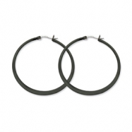 Picture of Stainless Steel Black-plated 55mm Hoop Earrings