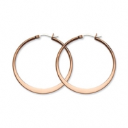 Picture of Stainless Steel Chocolate-plated 43mm Hoop Earrings