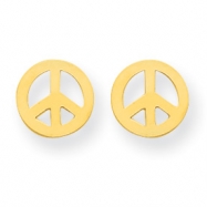 Picture of 14k Peace Sign Post Earrings