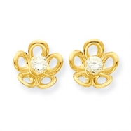 Picture of 14k Flower w/CZ Post Earrings