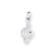 Picture of Sterling Silver Treble Clef Charm