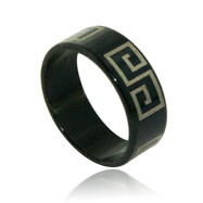 Picture of Stainless Steel Black Square  Band