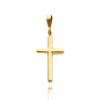 14K Yellow Gold Smooth Polished Cross Charm