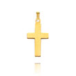 14K Yellow Gold Simple Flat Cross Charm