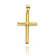 14K Yellow Gold Solid Polished Cross Pendant